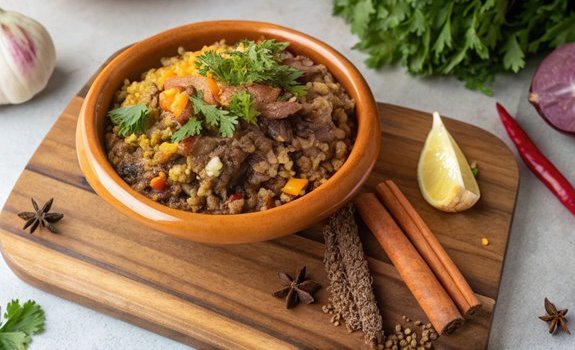 beef mince plov (uzbek pilaf style)