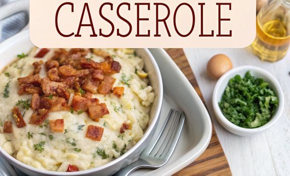 chicken bacon alfredo casserole