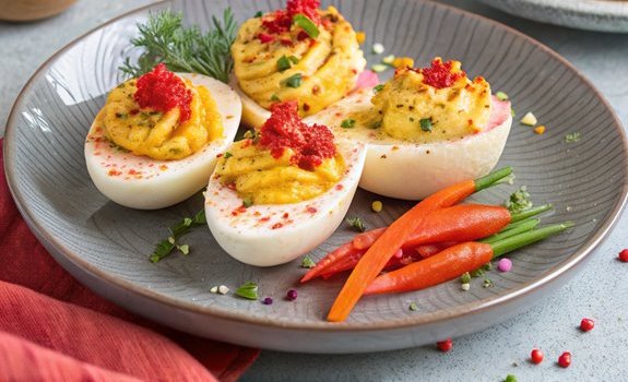 colored deviled eggs