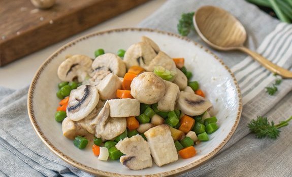 minced chicken and mushroom pie