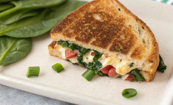 spinach dip grilled cheese